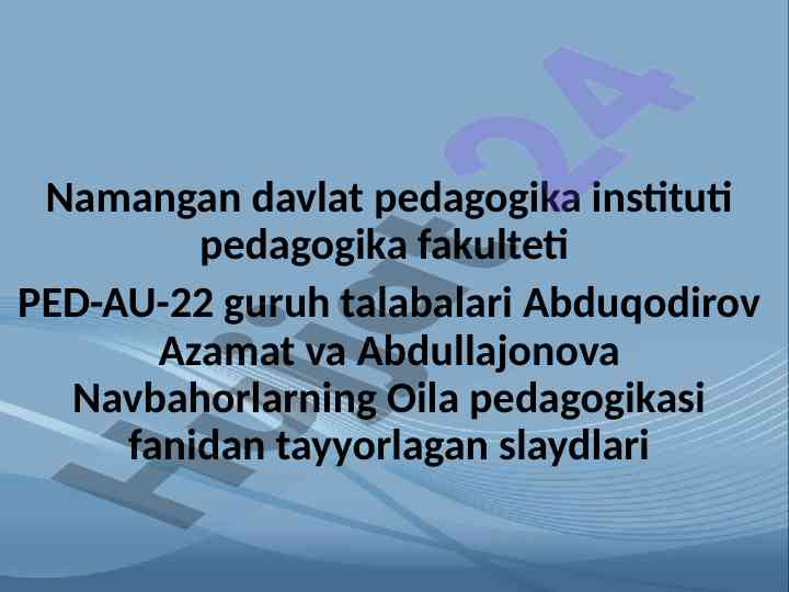 Chet ellarda oila pedagogikasi tarixi