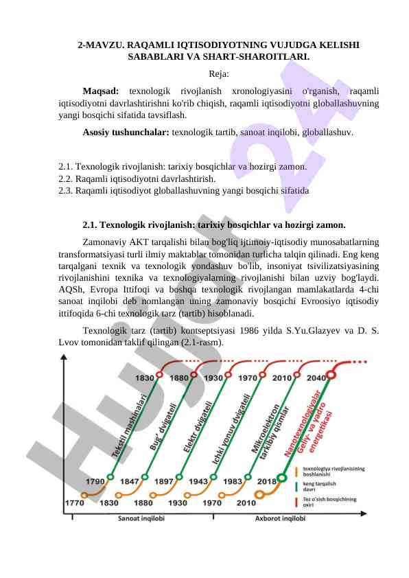 Raqamli Iqtisodiyotning Vujudga Kelishi Sabablari