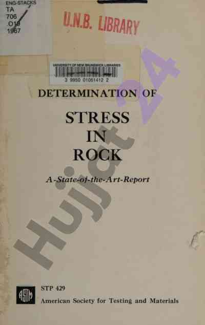 Determination of stress in rock state-of-the-art report