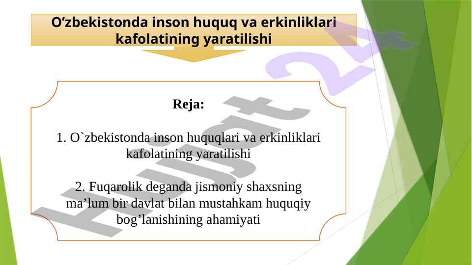 O'zbekistonda Inson Huquqlari Kafolatlari