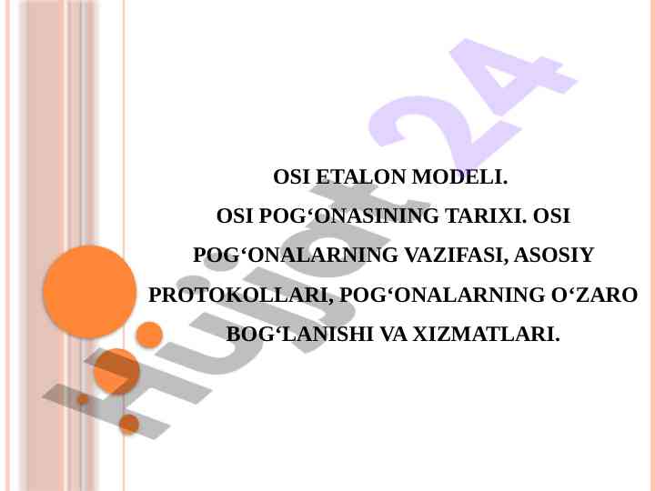 Osi etalon modeli va tarixi