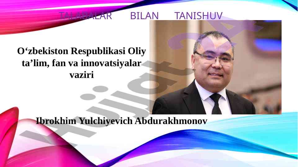 Talabalar bilan tanishuv uchun oʻquv darslari