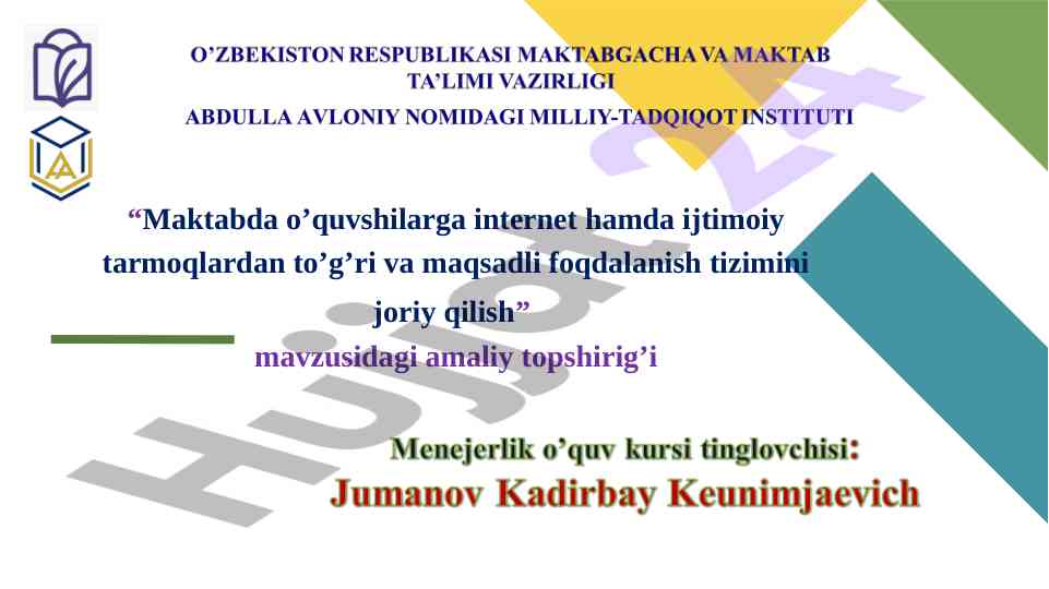 Internet va ijtimoiy tarmoqlardan foydalanish tizimi