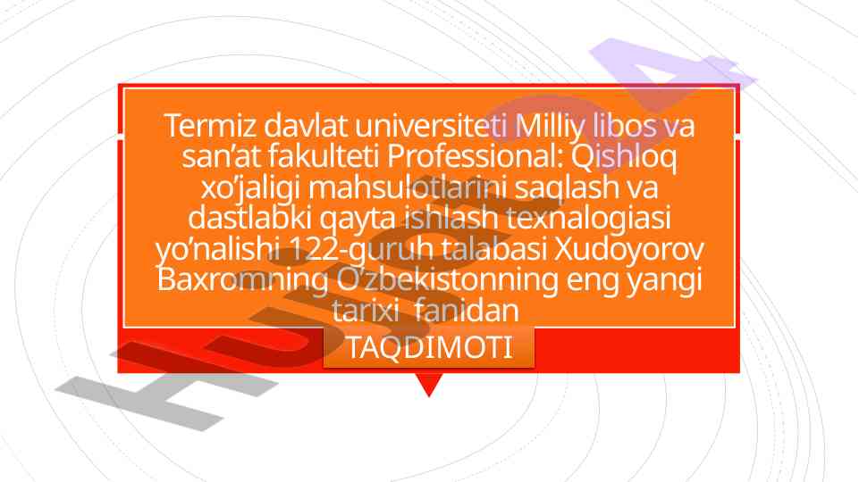 Sovet davlatning tanazulga yuz tutishi taqdimoti
