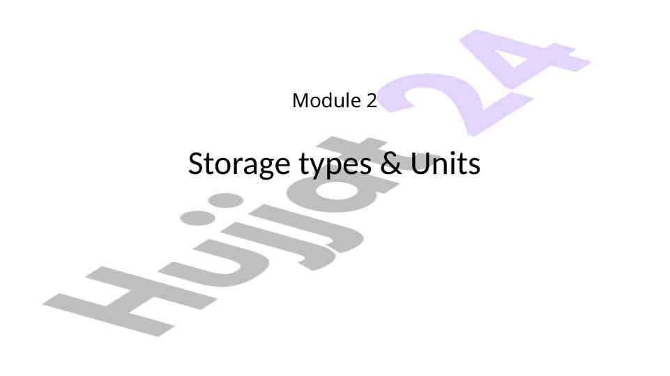 Understanding memory types and storage units