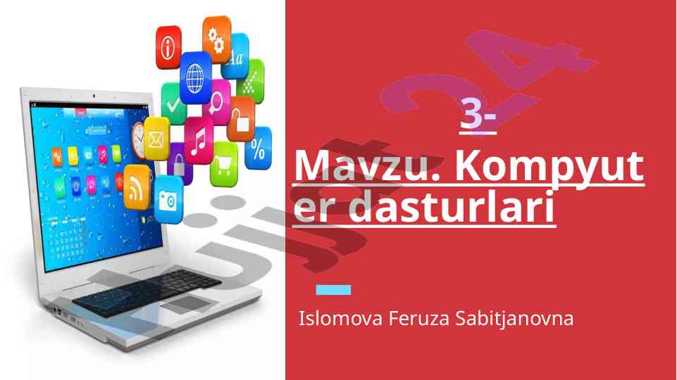 Kompyuter dasturlari va dasturlash texnologiyalari