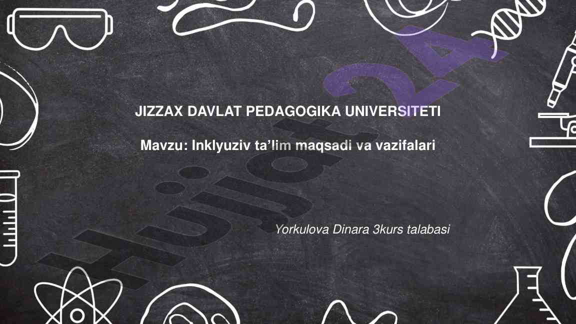 Inklyuziv Taʼlim Maqsadi Va Vazifalari