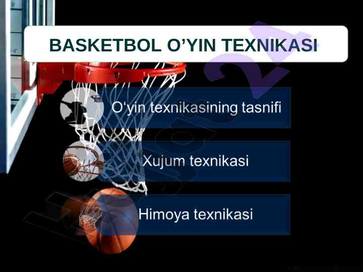 Basketbol o‘yin texnikasi hujum texnikasi