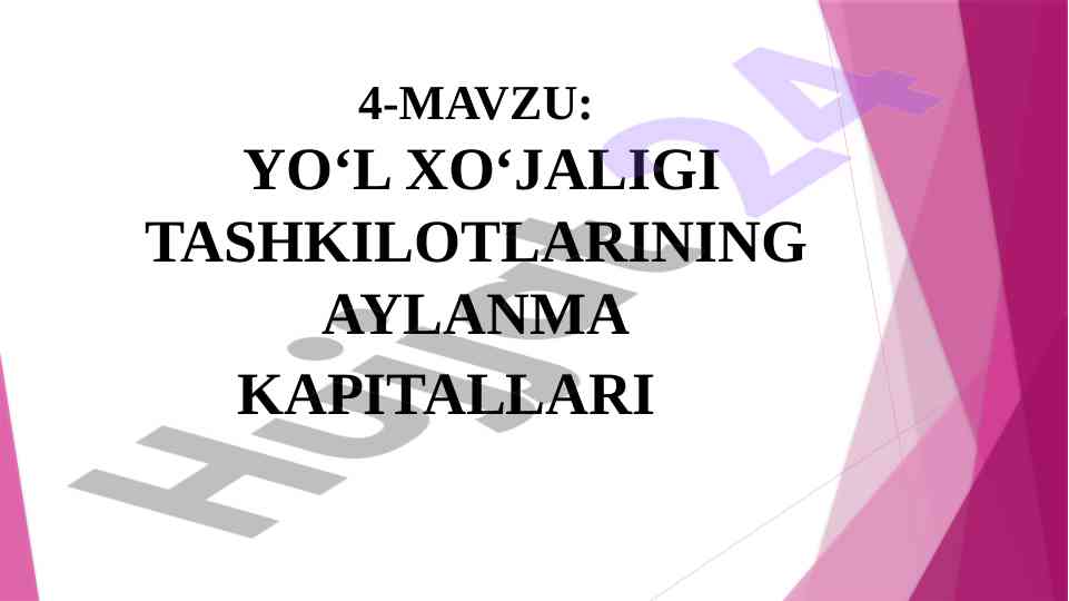 Aylanma mablag‘lar va ularning iqtisodiy hususiyatlari
