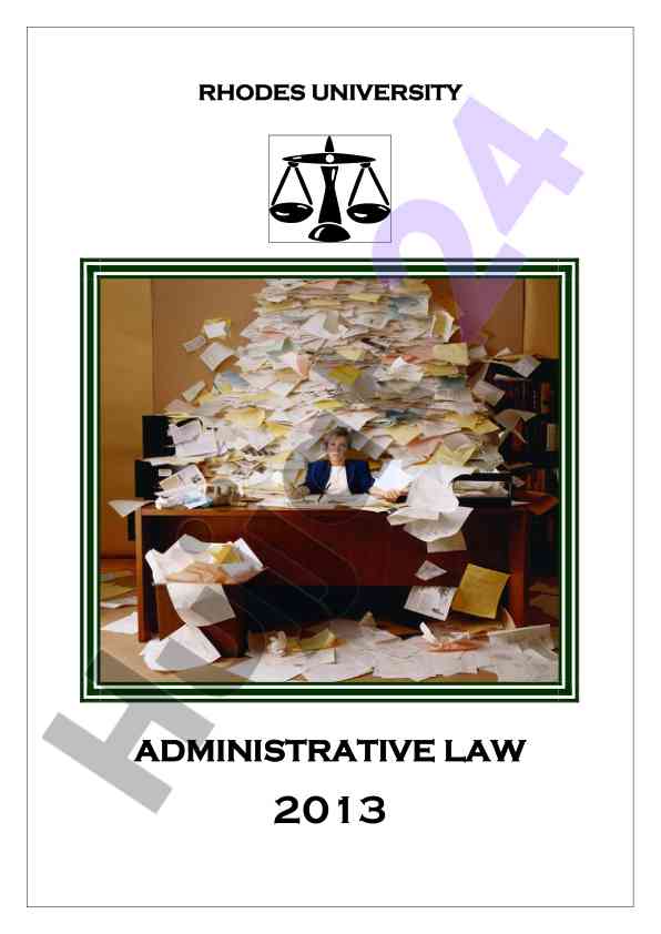 Understanding south african administrative law