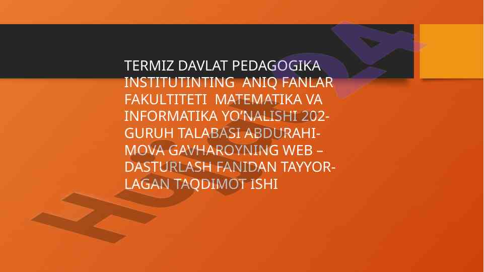 Arifmetik operatorlar va mantiqiy binar amallar