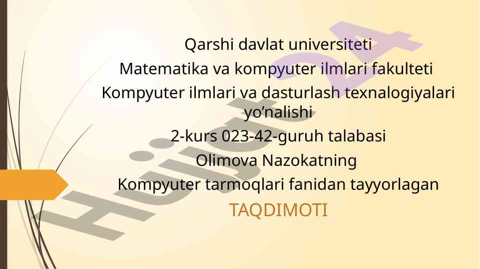 Modemlar, modulatsiya va demodulatsiya taqdimoti