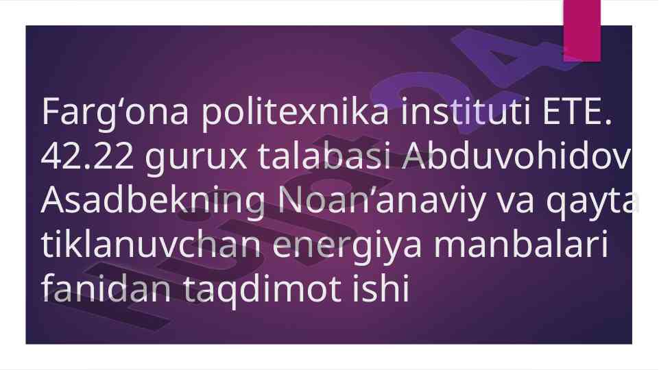 Elektr yuklama grafigiga tasir qiluvchi omillar