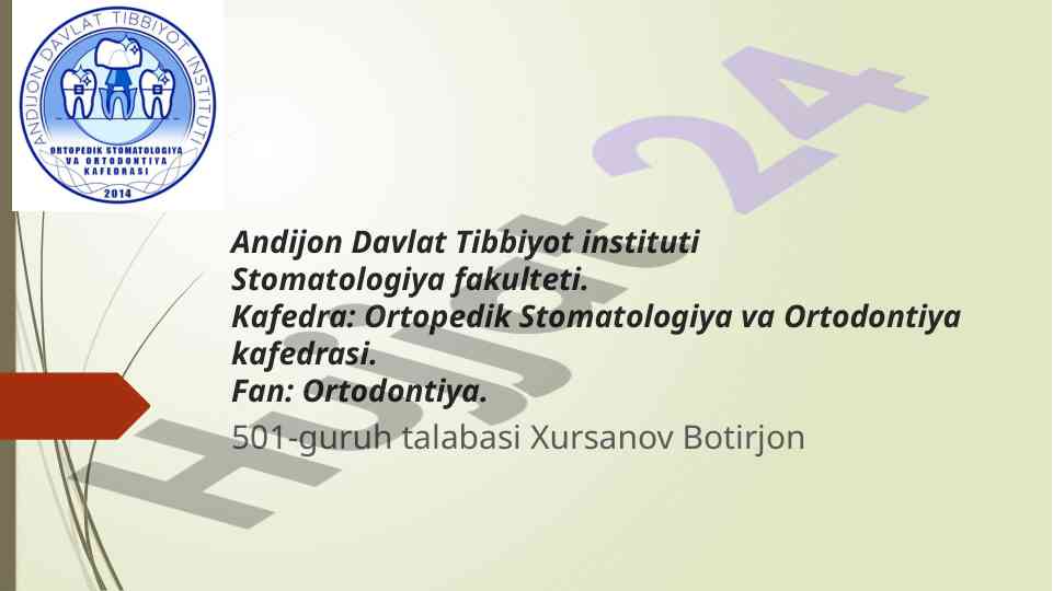 Ortodontiya fanida retensiya jarayoni tahlili