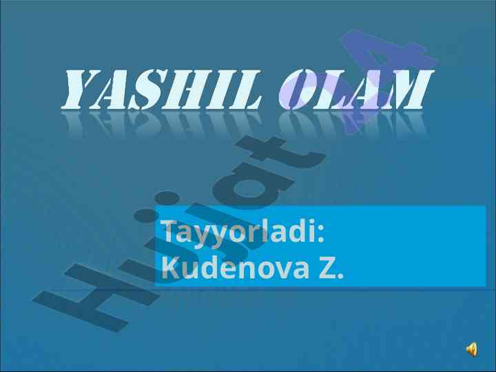 O‘rmonlar va ularning ekologik ahmiyati