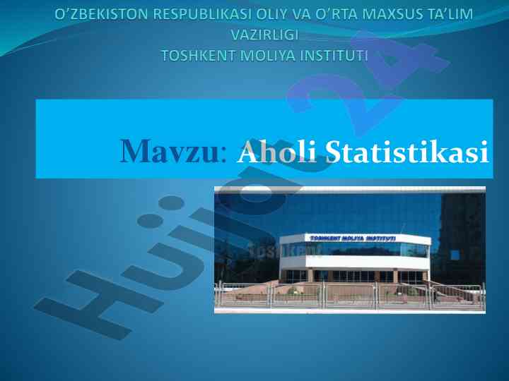 Aholi statistikasi tajribalari va metodlari