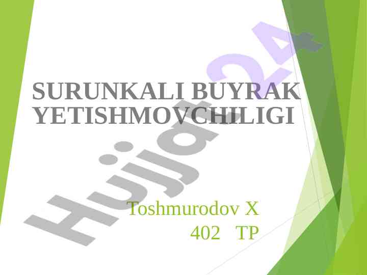 Surunkali buyrak yetishmovchiligi: asosiy konseptsiyalar