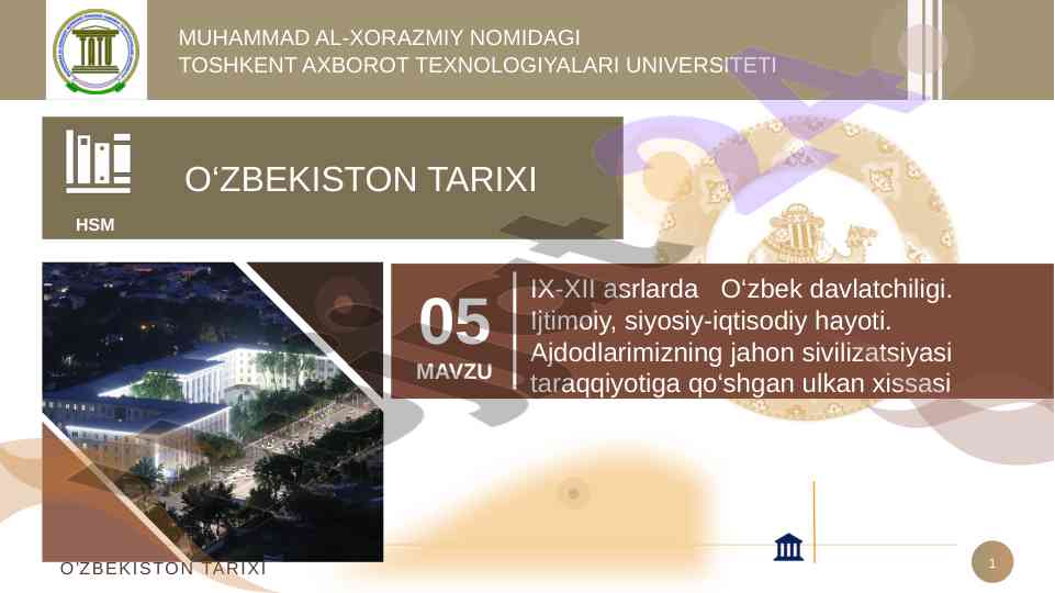 O‘zbek davlatchiligi ix-xii asrlarda ijtimoiy hayot