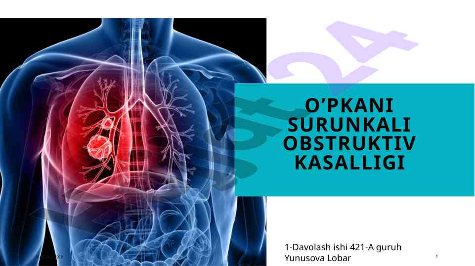 Surunkali obstruktiv o’pka kasalligi tahlili