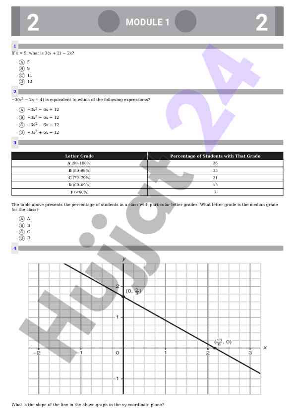 Mathematics problems and student grade statistics