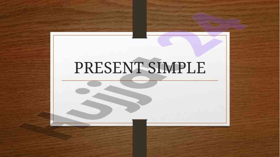 Daily routine in present simple tense