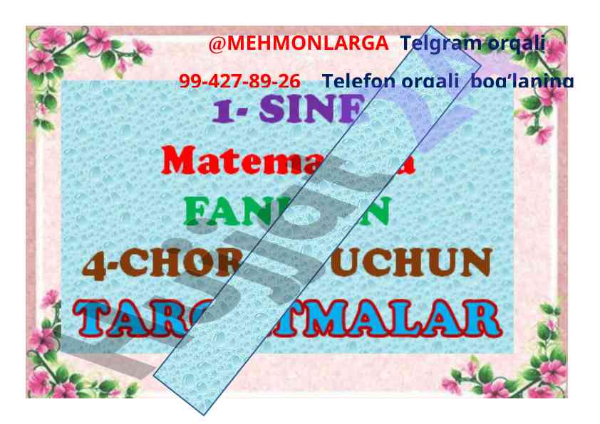 Maxsus taqdimot 4-chorak temalari