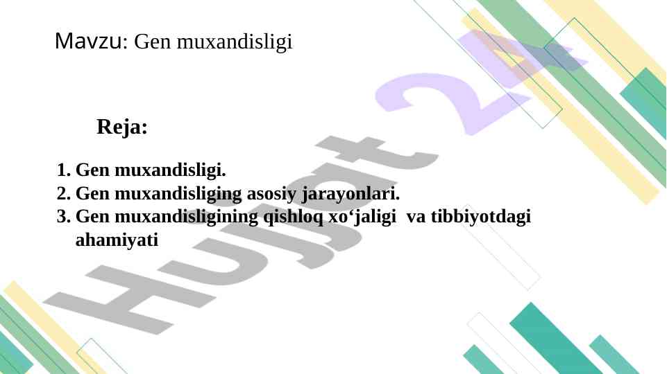 Gen muhandisligi: asosiy jarayonlar va ahamiyati