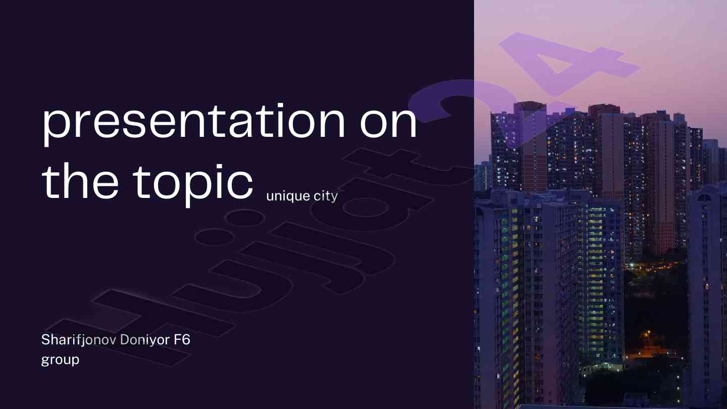 Unique city presentation on venice
