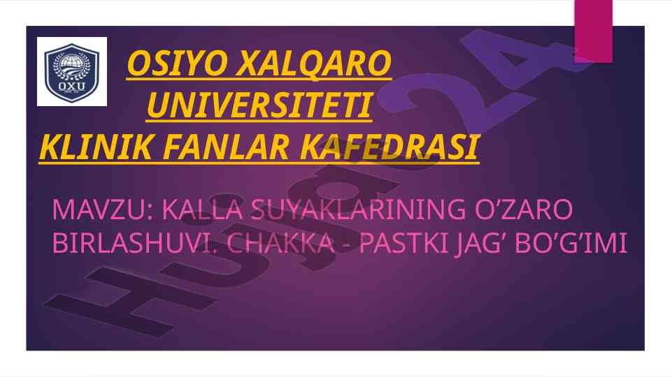 Kalla suyaklarining o'zaro birlashuvi rejasi
