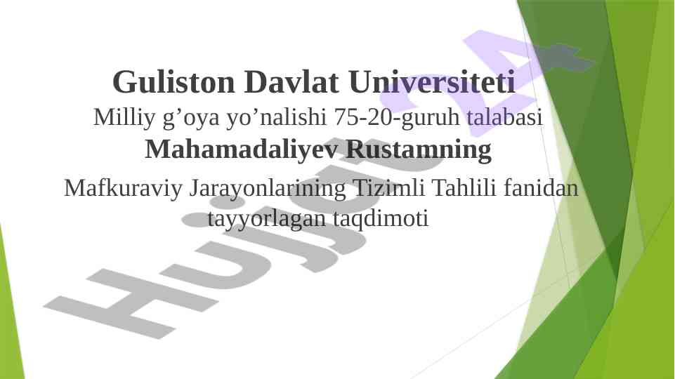 Ekstremizm va uning siyosiy tahlili taqdimoti