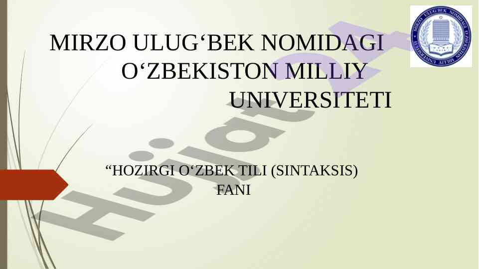 Qo‘shma gap va uning o‘zbek tili sintaksisi