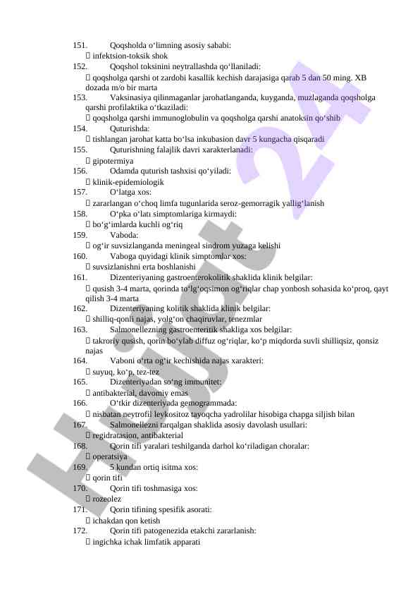 Qoqshol va quturish tashxisi klinik belgilari