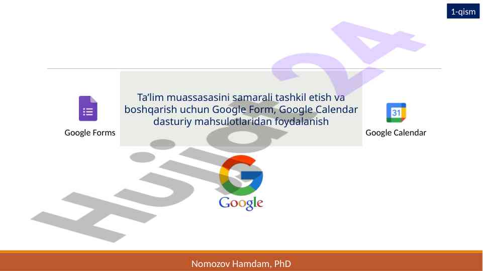 Google forms va google calendar bilan ishlash qo‘llanmasi