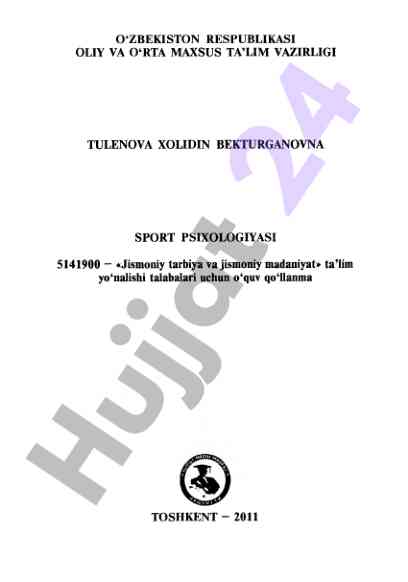 Sport psixologiyasi o‘quv qo‘llanma