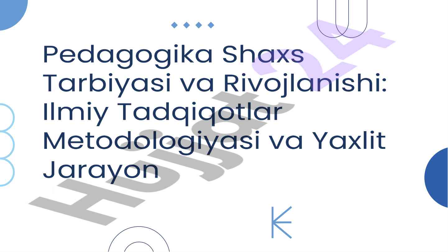 Pedagogika fani maqsadi va kategoriyalari