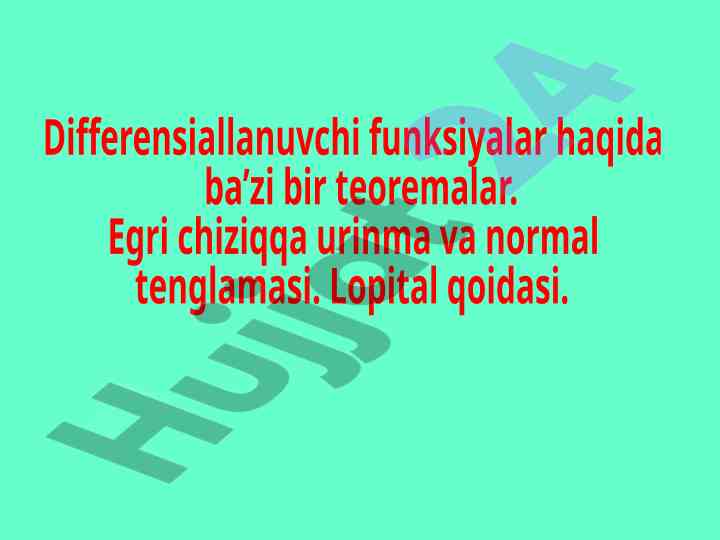Teoremalarning asosiy qonuniyatlari va qo‘llanilishi