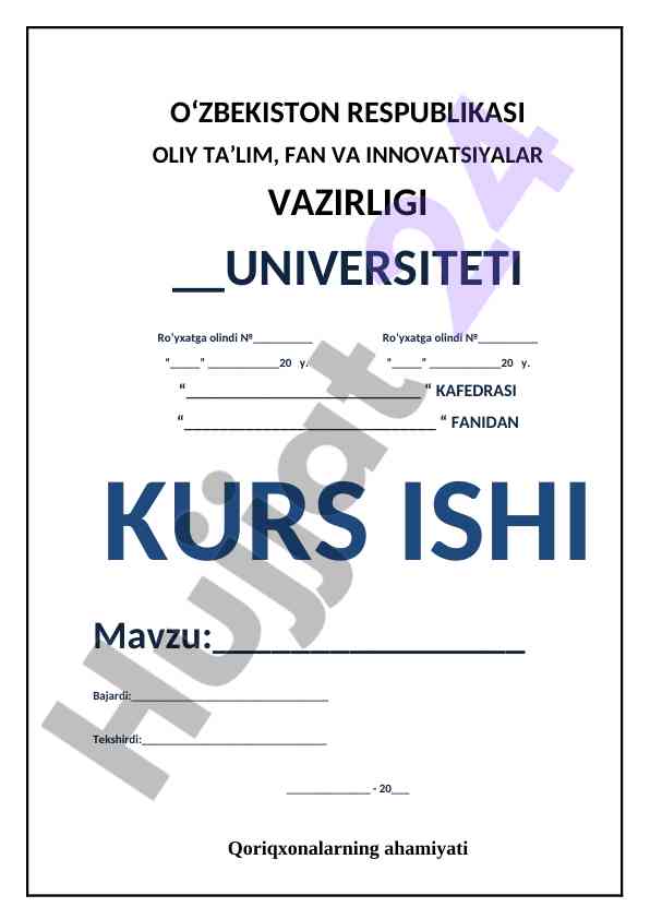Qoriqxonalarning Ahamiyati