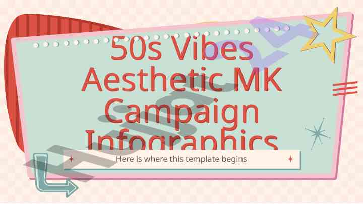 50s vibes aesthetic mk campaign infographics