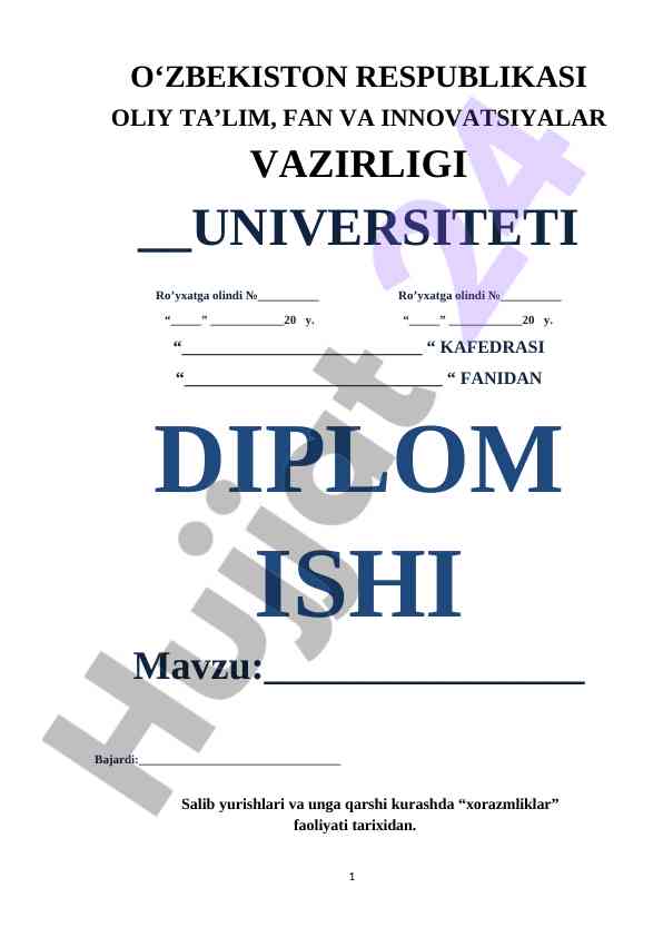 Salib Yurishlari Va Xorazmliklar Faoliyati Tarixi