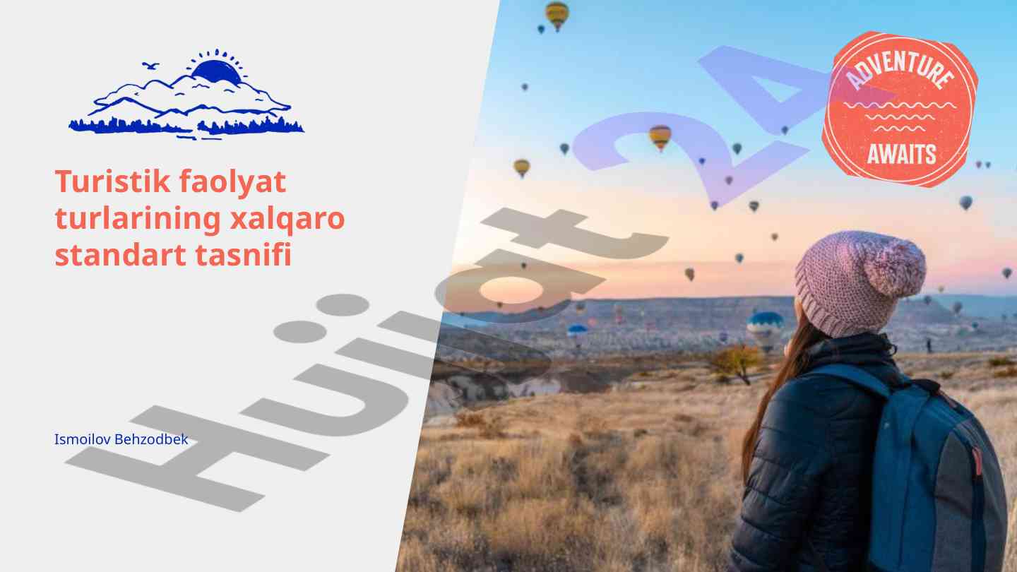 Turistik faoliyat turlarining xalqaro standartlari
