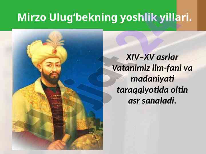 Mirzo ulug‘bekning ilm-fan taraqqiyotidagi o‘rni