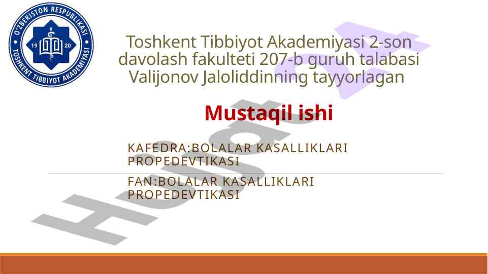 Bolalarda teri morfologik va funksional hususiyatlari