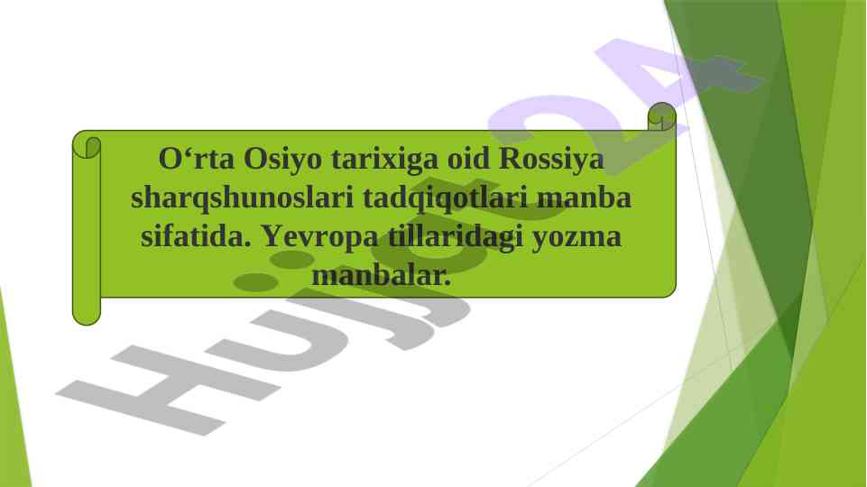 Rossiya sharqshunosligi o‘rtа оsiyo tariхi
