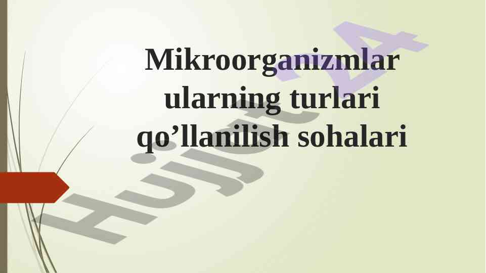MIKROORGANIZMLAR VA UTLARGA BOG‘LIQ MA'LUMOTLAR