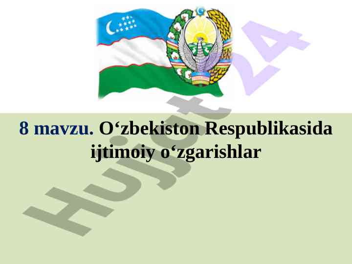O‘zbekiston ijtimoiy o‘zgarishlari tahlili