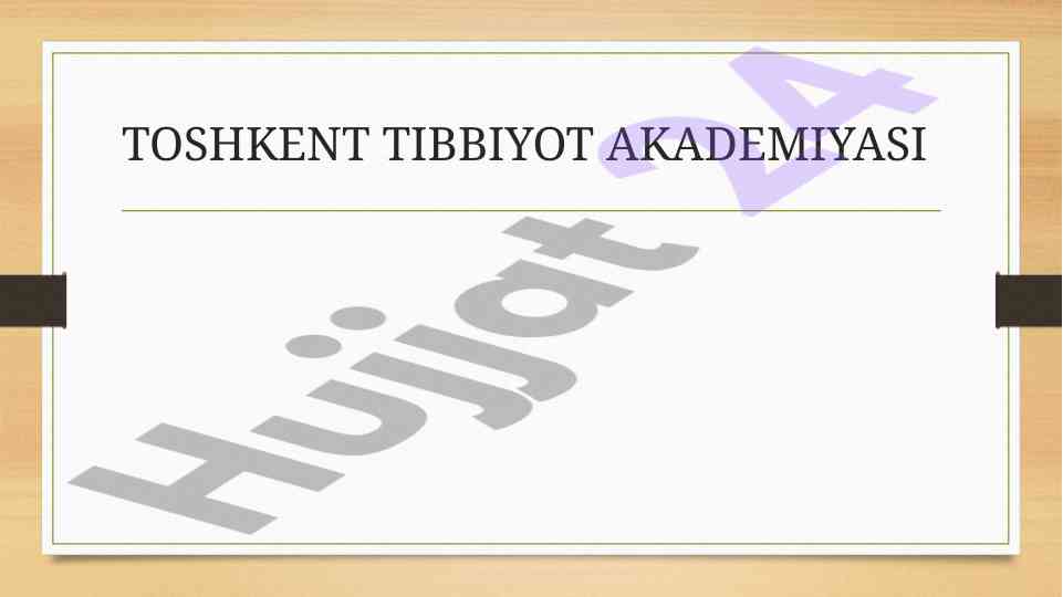Toshkent tibbiyot akademiyasida psixik bilish jarayonlari