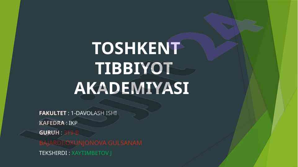 Oshqozonning anatomik-fiziologik xususiyatlari