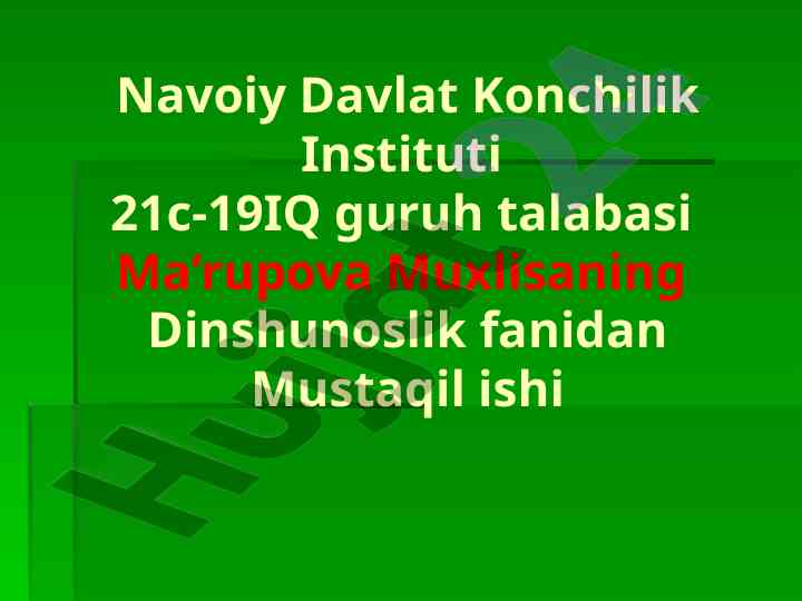 Qadimgi misr xudolari haqida mustaqil ish