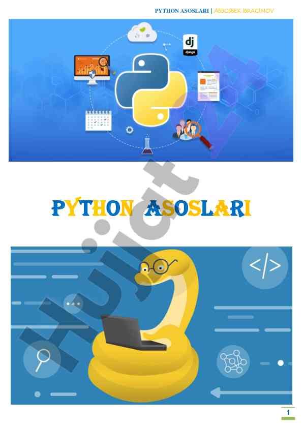 Python asoslari darslik va qoidalar