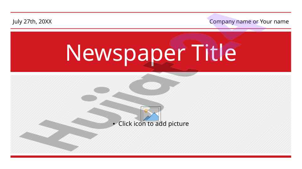Company newspaper title overview and agenda summary